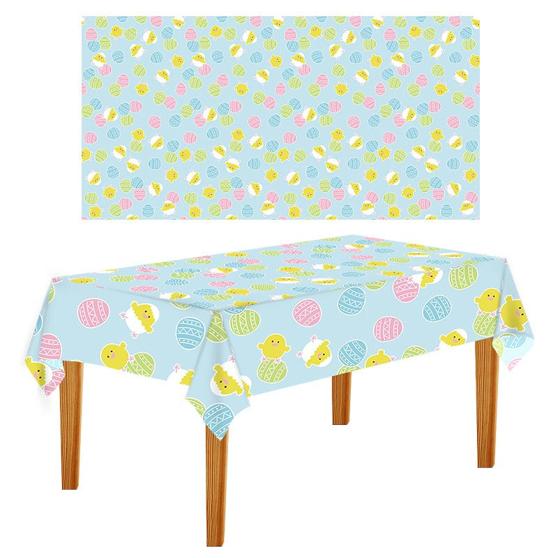 Thicken The Disposable Tablecloth For The Dinner Table Of The Easter Festival Party