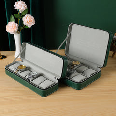 Green Zipper Watch Organizer Portable