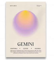 Retro 12 Zodiac Posters Canvas Wall Art Pictures Home Decor