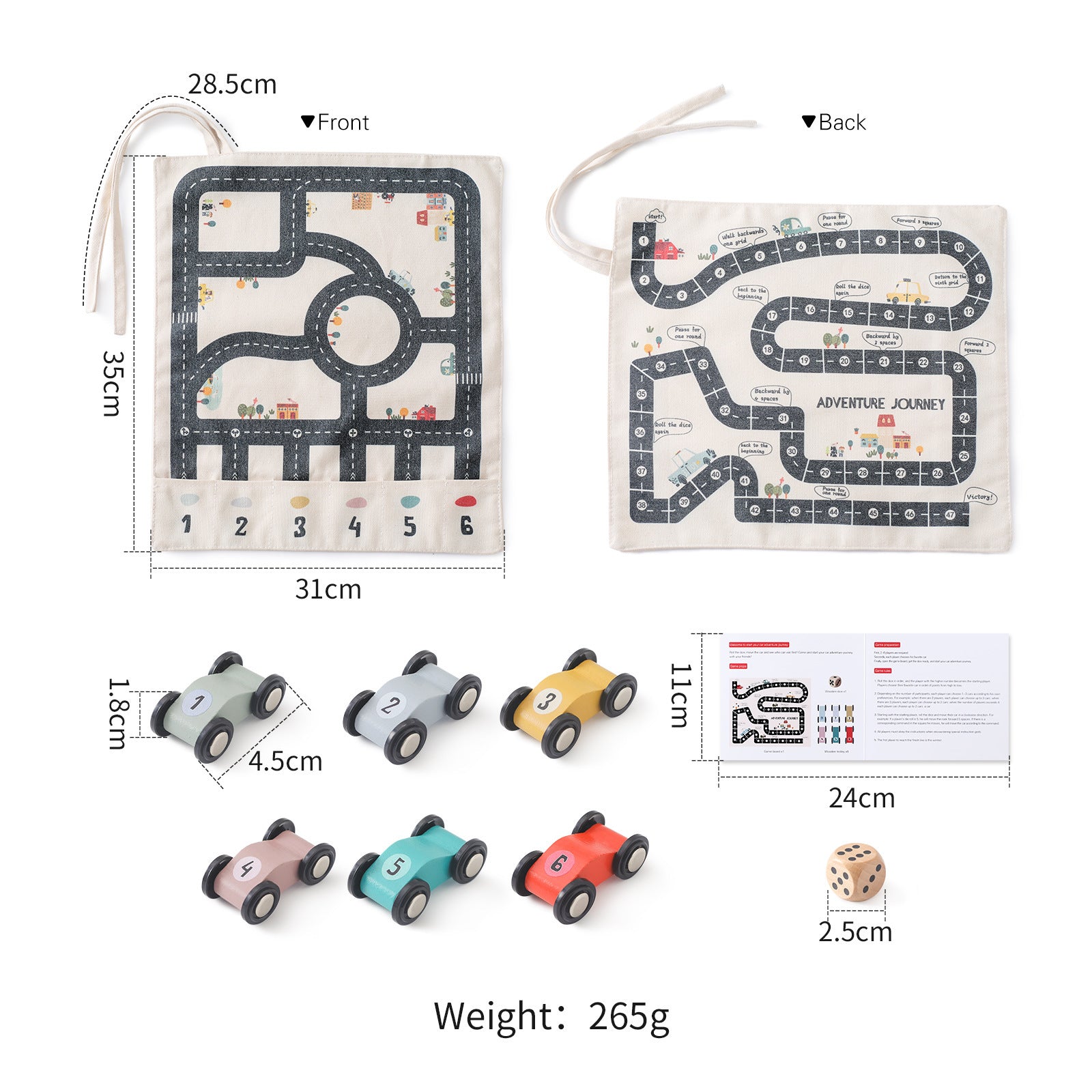 Educational Multifunctional Wooden Car Toy