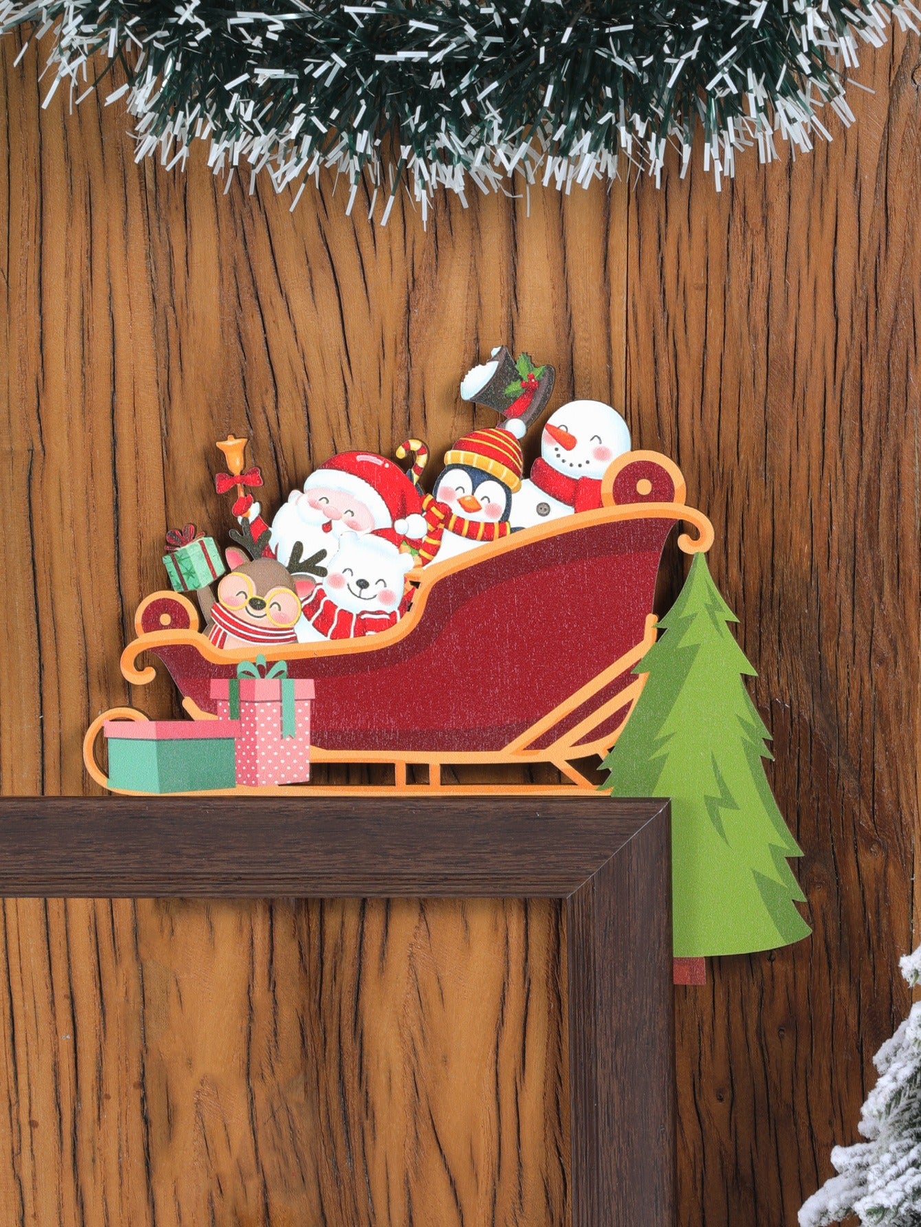 Christmas door frame decoration Christmas door corner door frame decoration
