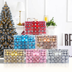 Christmas gift box decoration ball pendant DIY Christmas tree hanging ball decoration party colorful ball decoration Christmas ball set