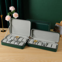 Green Zipper Watch Organizer Portable