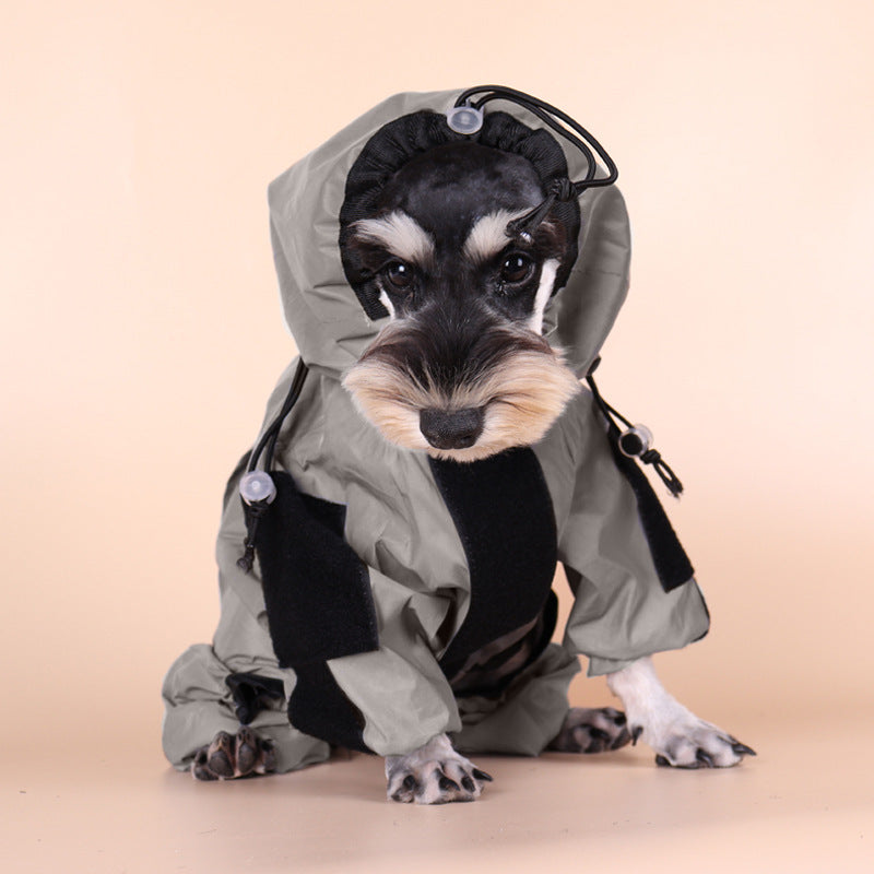 Pet Reflective All-inclusive Four-legged Large Dog Raincoat