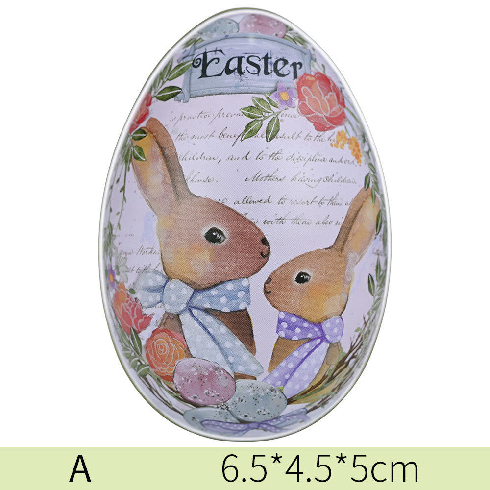 New Easter Decorative Tinplate Egg Creative Tin Box