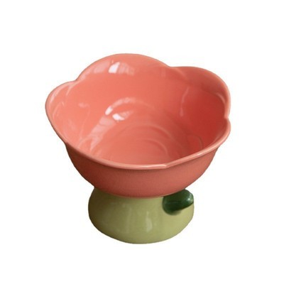 Ceramic Protection Cervical Vertebra Anti-overturningCat Dog Flower Bowl