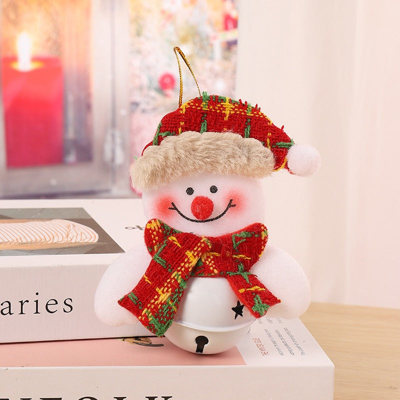Christmas Tree Small Pendant Old Man Doll Holding Bell Christmas Day Decoration Supplies Small Gifts
