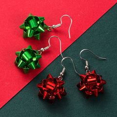 New Christmas Green Star Snowflake Earrings ins Christmas Gift Earrings