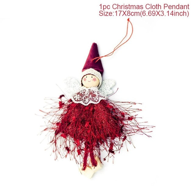 Santa Claus Christmas Doll Pendant Christmas Decor for Home Christmas Tree Ornament Pere Noel Navidad Natale New Year