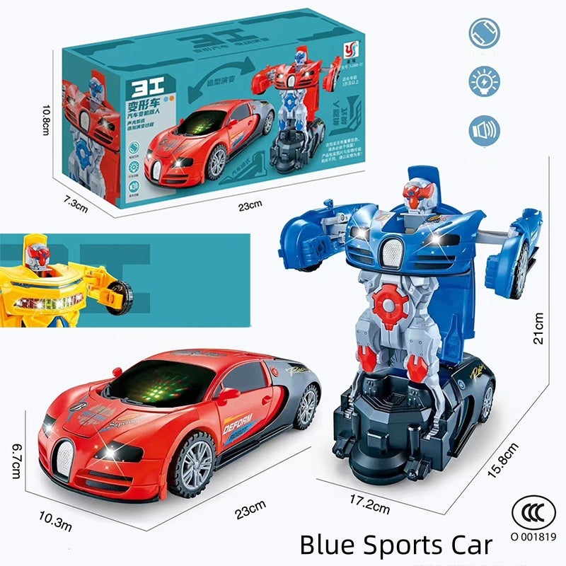 Children's Light Music Toy Car Electric Universal Driving Deformation Toy