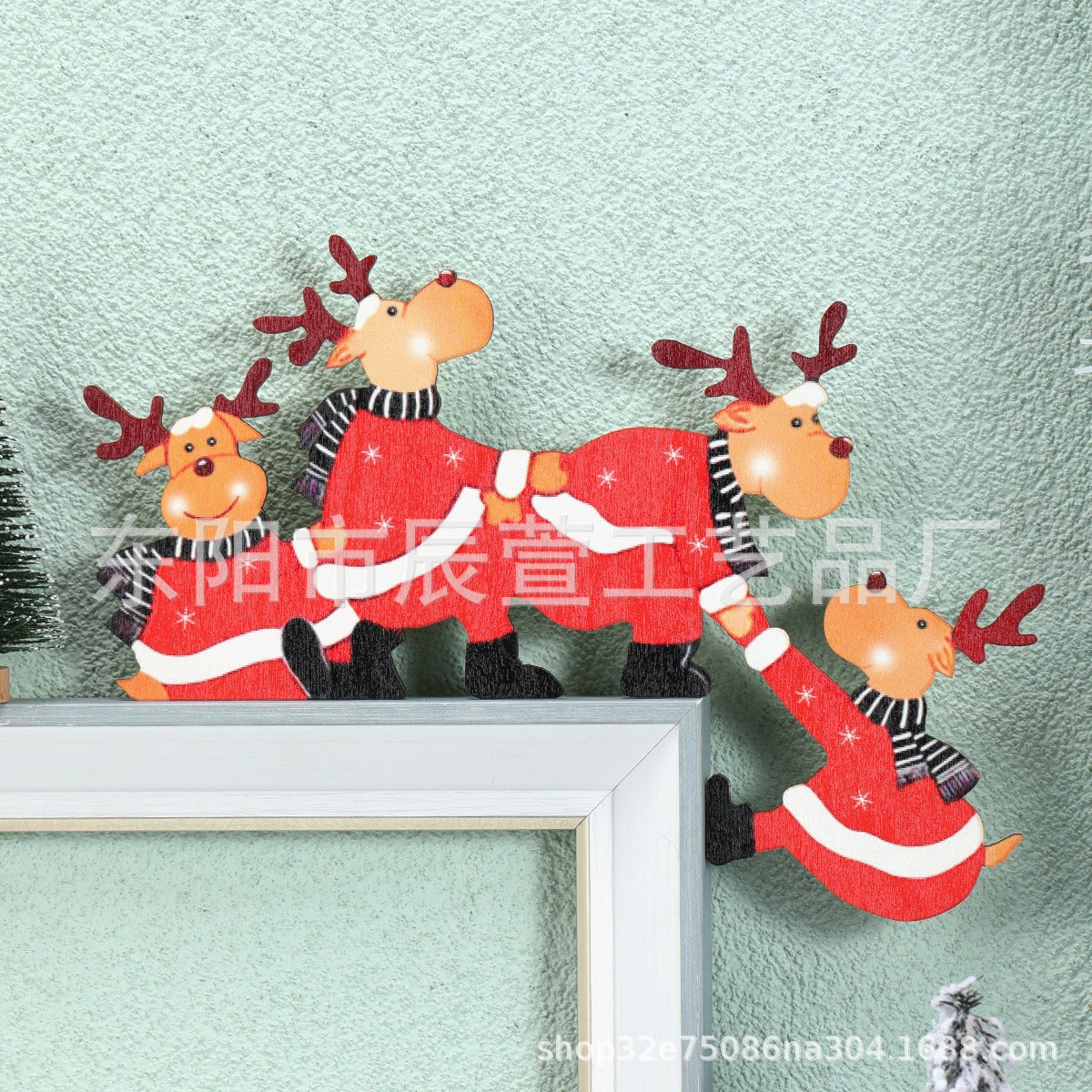 Christmas door frame decoration Christmas door corner door frame decoration