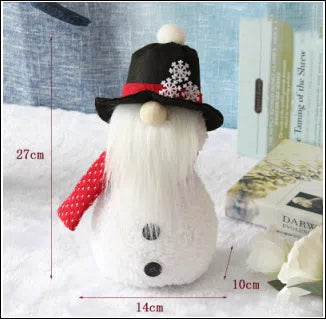 Christmas Faceless Doll Cute Snowman Dwarf goblin Children's Plush Doll Gift Christmas