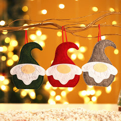 Christmas Decorations Faceless Santa Claus Fabric Small Pendants Window Display Christmas Tree Pendants