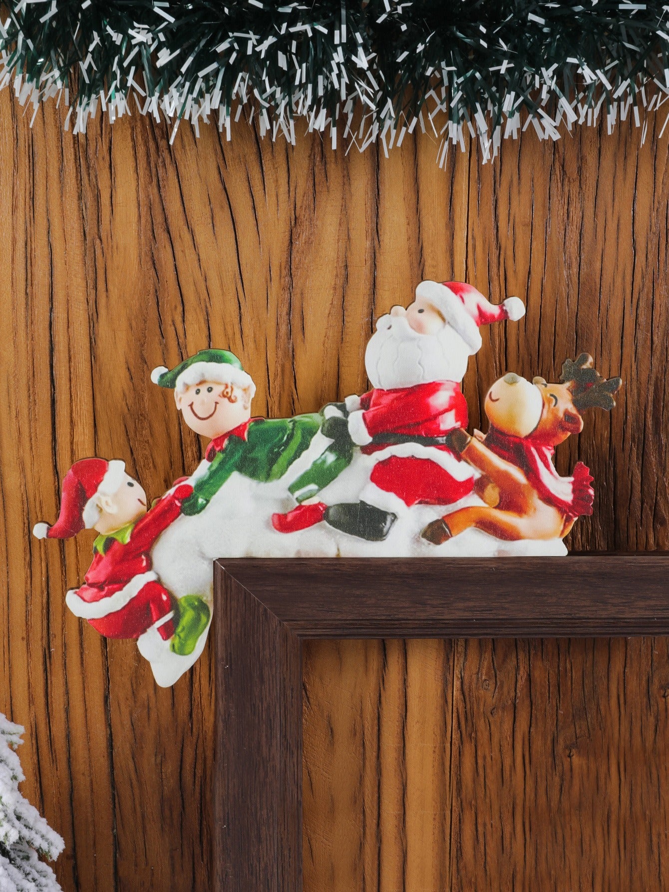 Christmas door frame decoration Christmas door corner door frame decoration