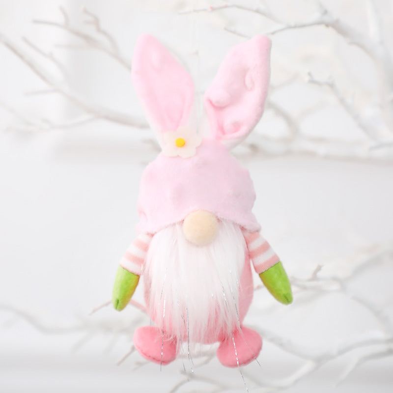 Easter Bunny Gnome Doll Ornament Pendant