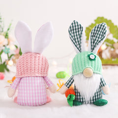 Easter Spring Rabbit Charm Faceless Old Man Couple Doll