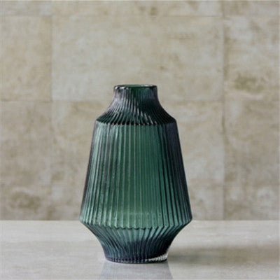 Fashion Creative Light Green Thread Light Luxury Glass Vase Decorations Flower Vase