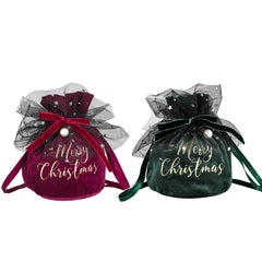 Christmas velvet apple gift bag, Christmas decorative items, children's candy bag, gift bag