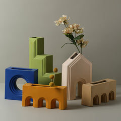 Geometrically Simple Art Vase Ornaments