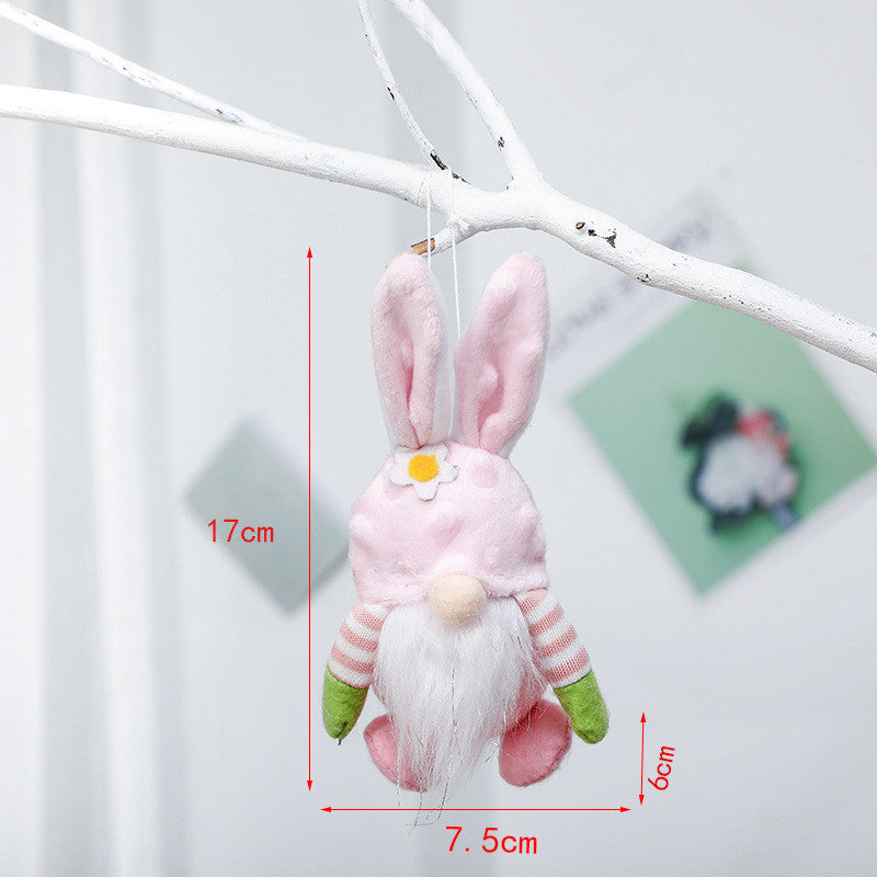 Easter Bunny Doll Decoration Faceless Old Man