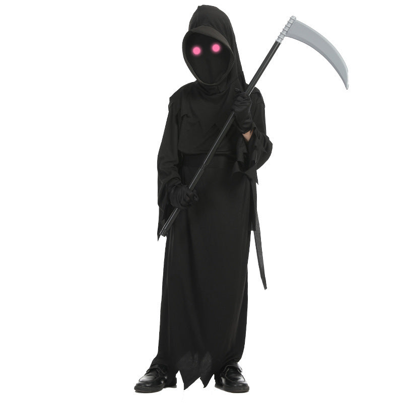 Halloween Horror Red Eye Death Costume Sickle Ghost Dark Messenger Ghost Play Halloween Costume Children