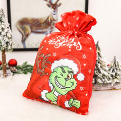 Christmas Grinch Christmas Thief Gift Bag Green Haired Monster Grinch Candy Bag Children's Festival Gift Supplies