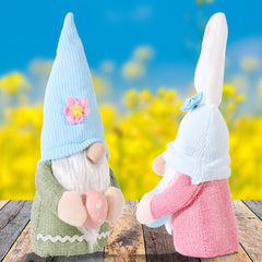 New Easter Decoration Ideas Rabbit Holding Egg Doll Ornament Pink Rabbit Ear Doll Gift
