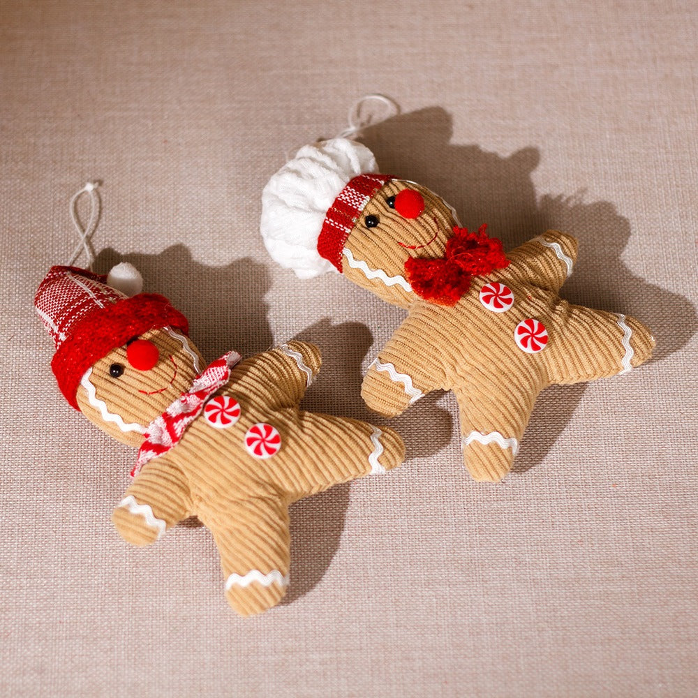 New Christmas decorations Christmas tree ornaments fabric gingerbread pendants small pendants