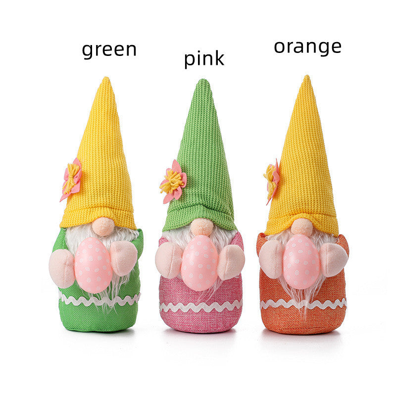 Easter Bunny Doll Decoration Faceless Old Man
