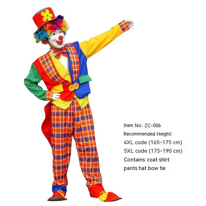 Halloween Adult And Children Clown Costume Stage Suit