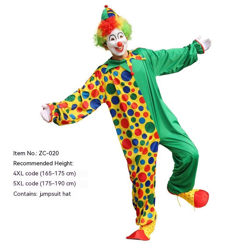 Halloween Adult And Children Clown Costume Stage Suit