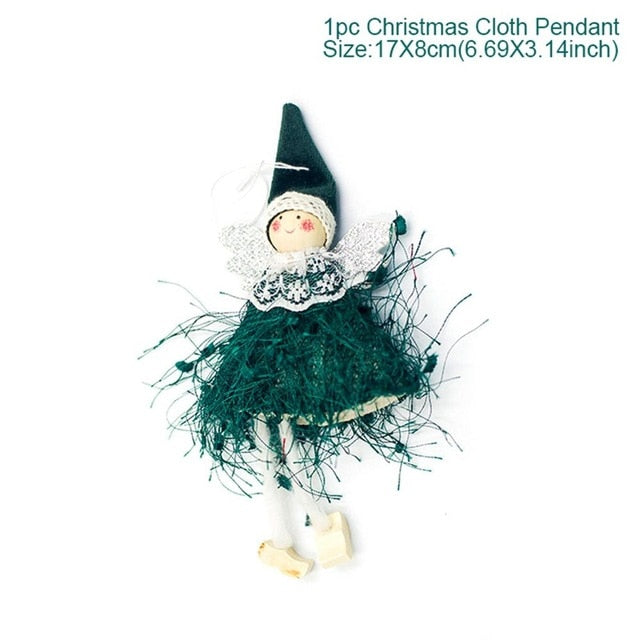 Santa Claus Christmas Doll Pendant Christmas Decor for Home Christmas Tree Ornament Pere Noel Navidad Natale New Year