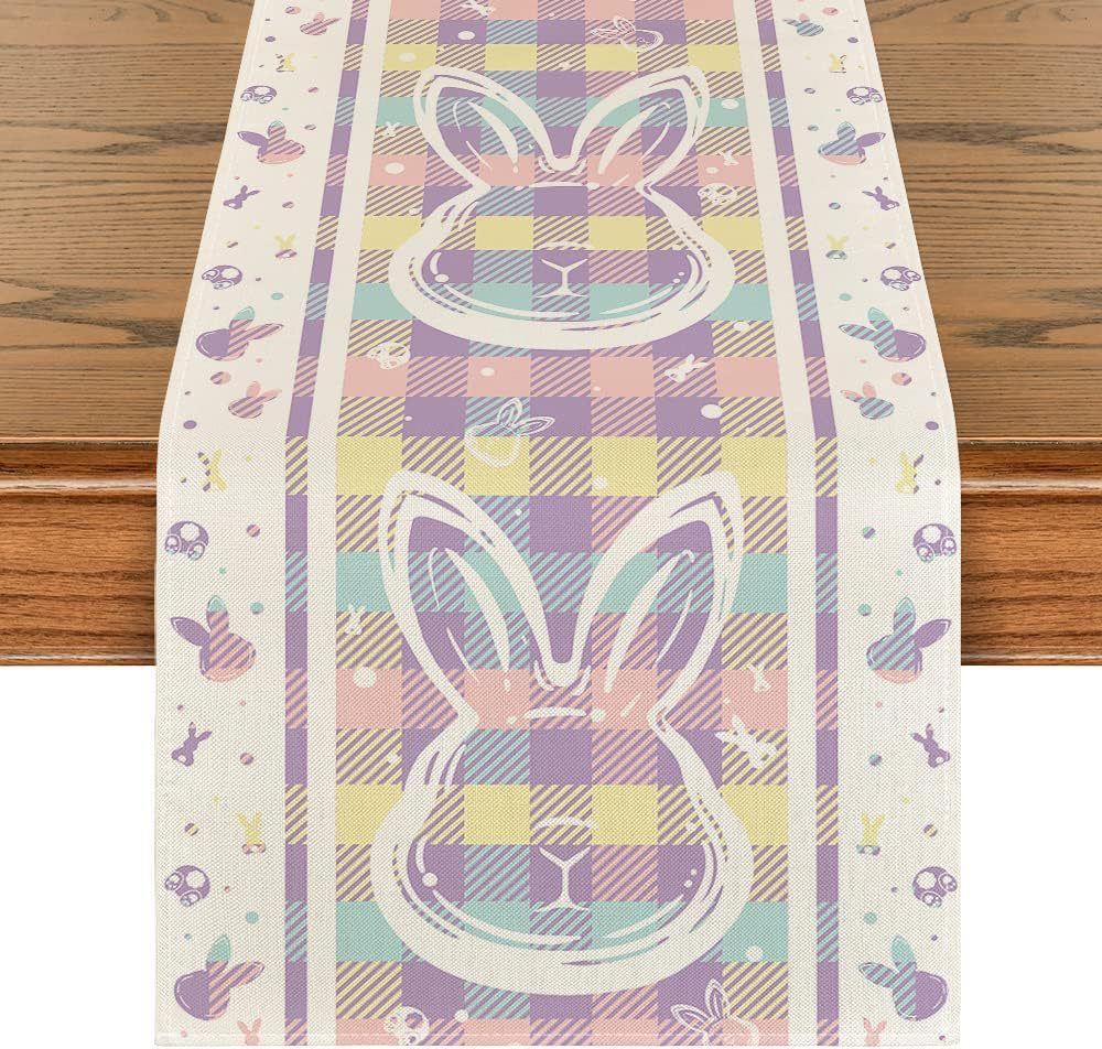 Linen Easter Rabbit Egg Restaurant Holiday Decoration Tablecloth