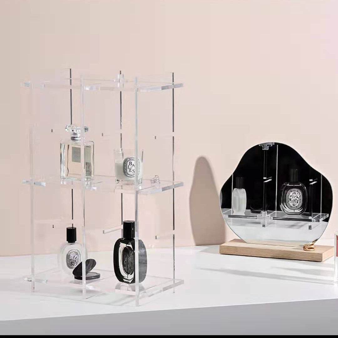 Multifunctional Transparent Acrylic Free Combination Desktop Organizer Storage Rack