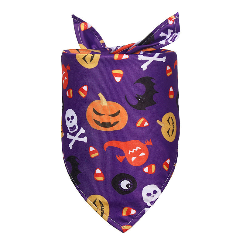Halloween Dog Saliva Towel Triangular Binder Pet Scarf