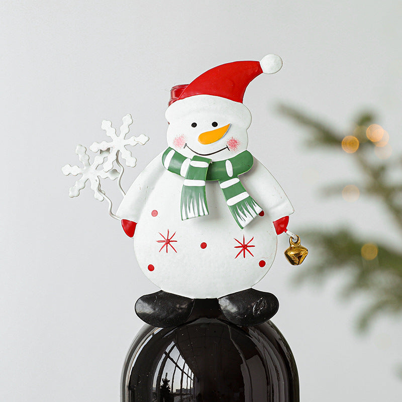 Santa Claus Snowman Wine Bottle Decoration Santa Claus Christmas Pendant Wine Bottle Christmas Decoration Ornament
