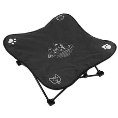 Elevated Dog Bed Foldable Portable Aluminum Alloy Bracket Soft Cushion Dog Cots Beds for Outdoors Camping Black