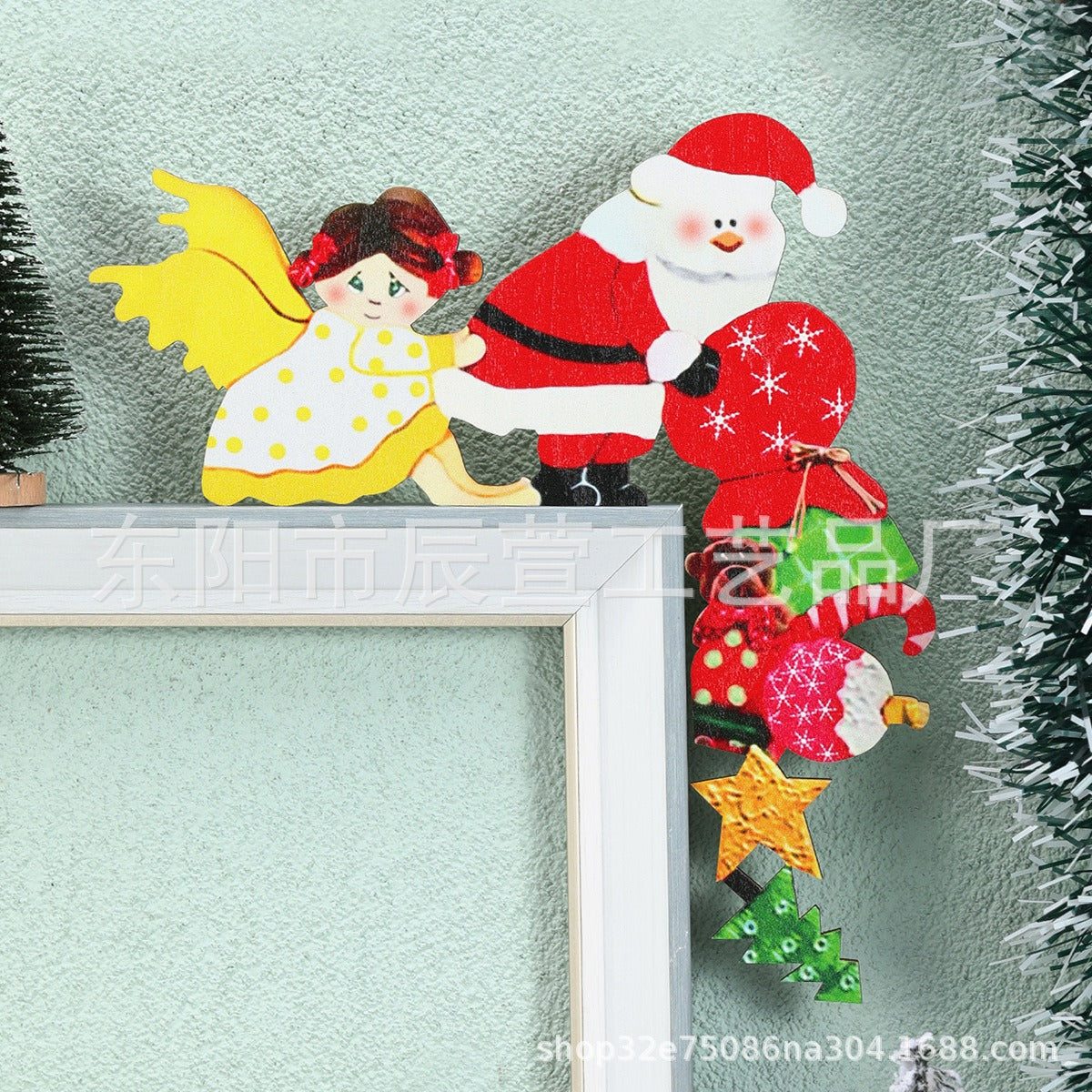 Christmas door frame decoration Christmas door corner door frame decoration