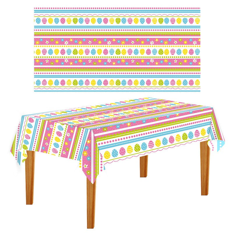 Thicken The Disposable Tablecloth For The Dinner Table Of The Easter Festival Party
