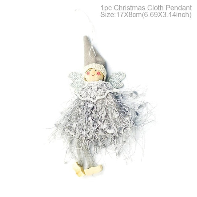 Santa Claus Christmas Doll Pendant Christmas Decor for Home Christmas Tree Ornament Pere Noel Navidad Natale New Year