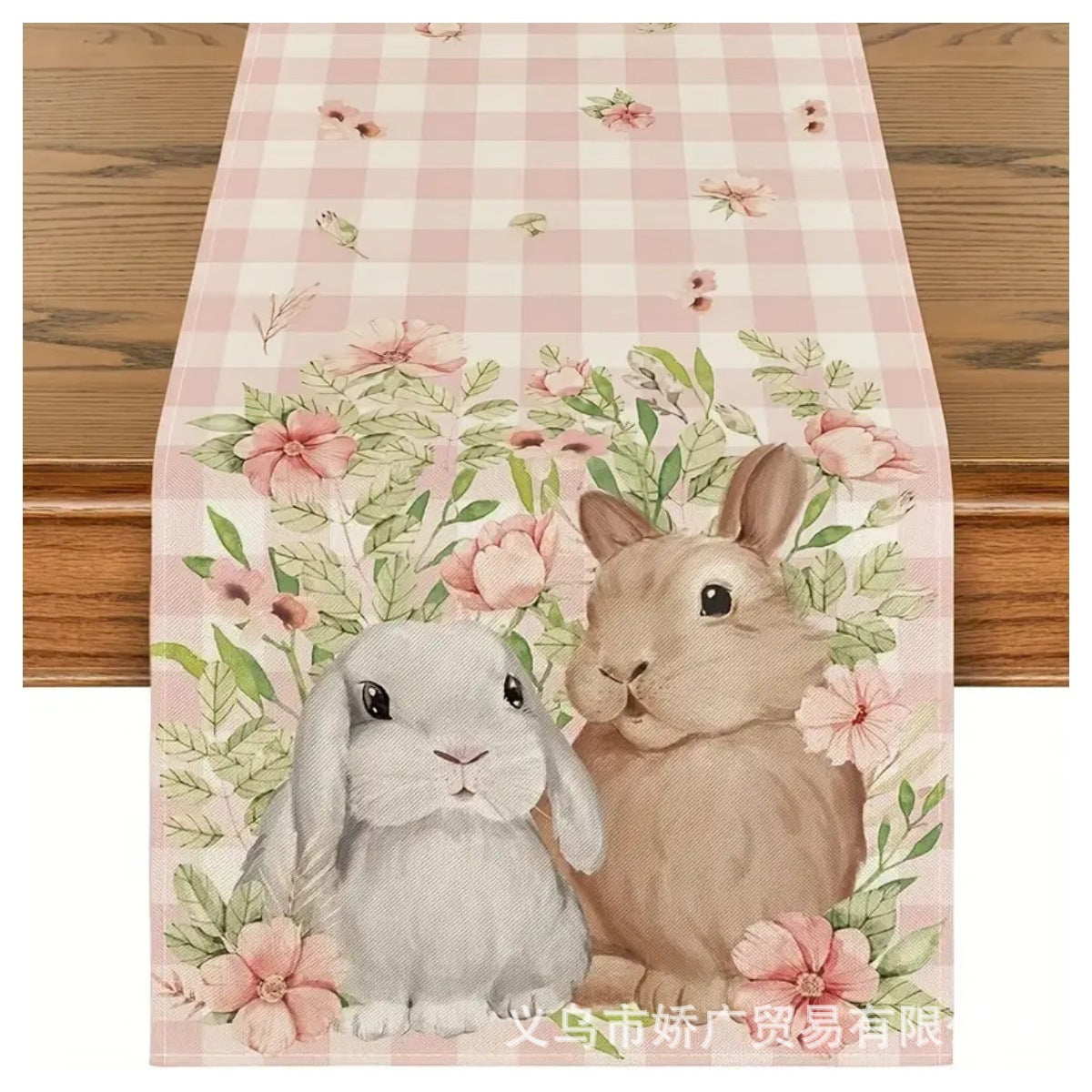 Linen Easter Rabbit Egg Restaurant Holiday Decoration Tablecloth