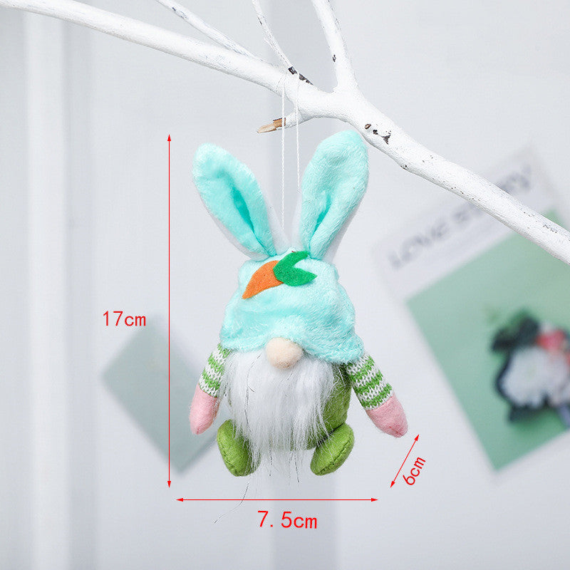Easter Bunny Doll Decoration Faceless Old Man