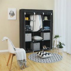 67in Portable Closet Organizer Wardrobe Storage Organizer with 10 Shelves Quick and Easy to Assemble Extra Space Black