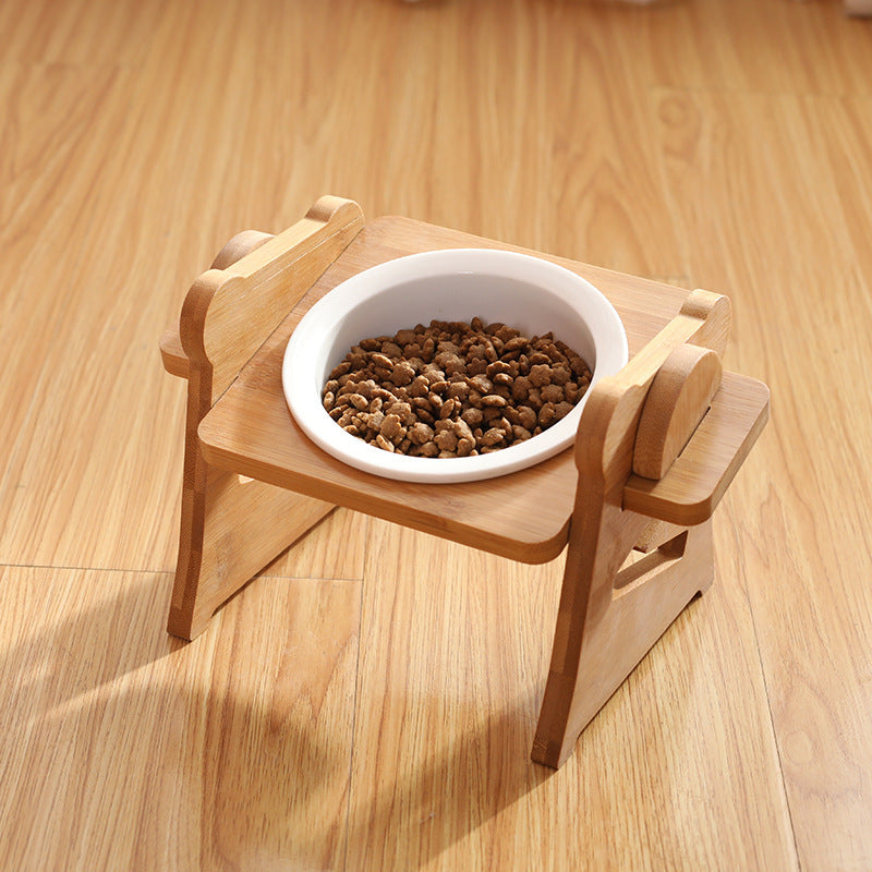 Oblique Pet Dining Table Dog Bowl Ceramic