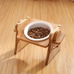 Oblique Pet Dining Table Dog Bowl Ceramic