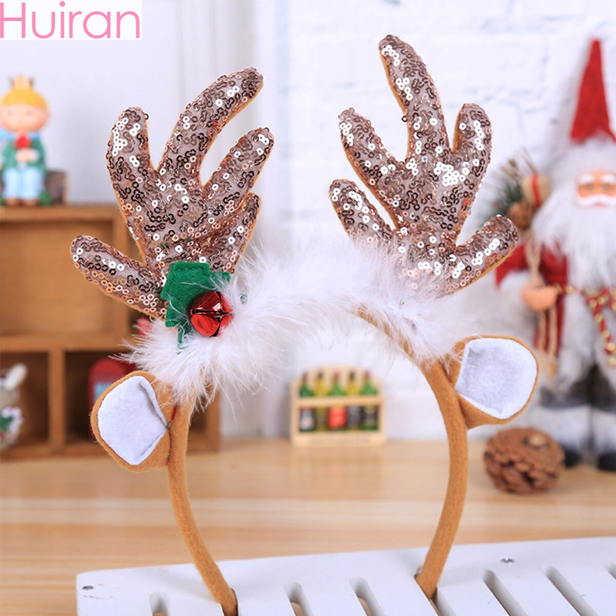 Merry Christmas Sequins Headband Christmas Ornaments Xmas Decooration Christmas Party Happy New Year Cristmas
