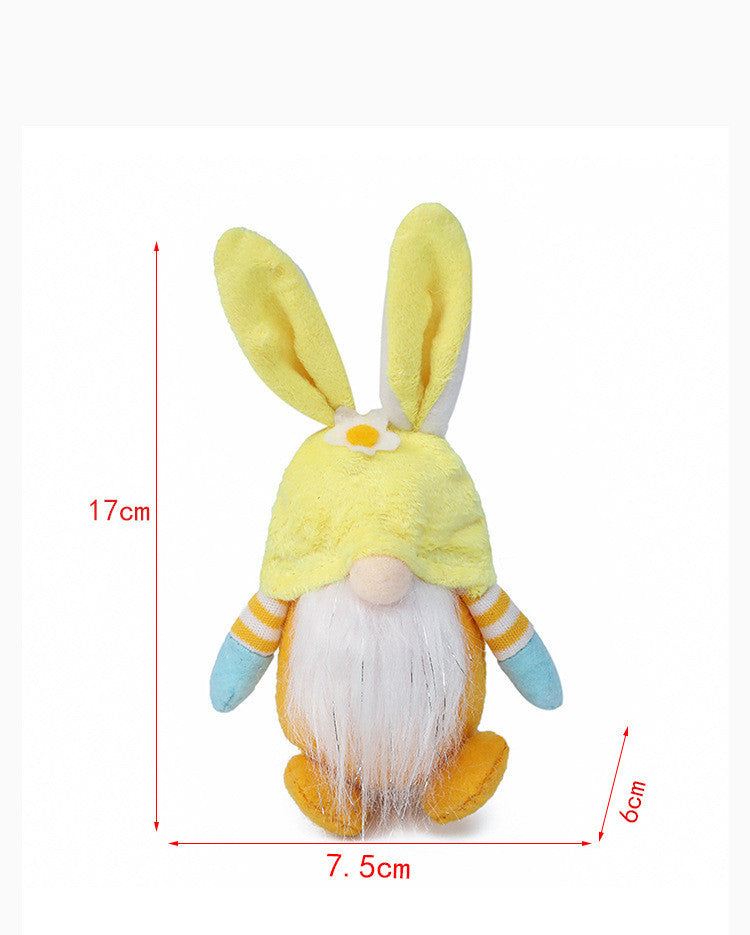 Easter Bunny Doll Decoration Faceless Old Man