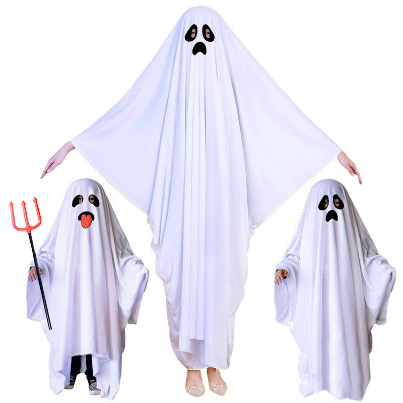 Halloween Party White Costume Ghost Cloak Robe