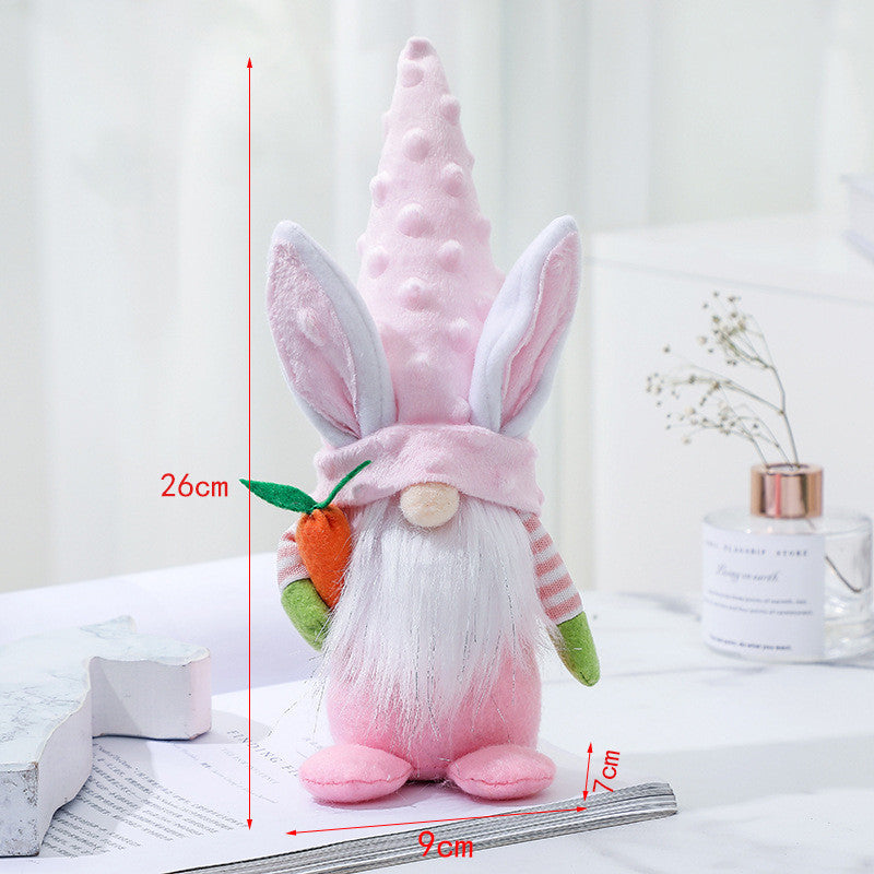 Easter Bunny Doll Decoration Faceless Old Man