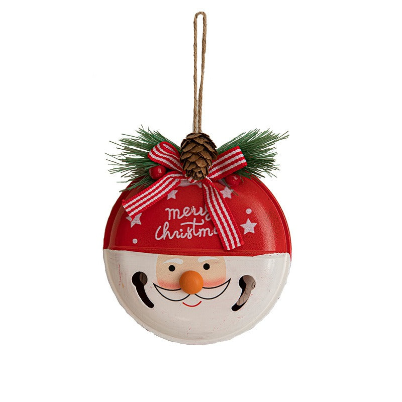 Painted Iron Bell Pendant Christmas Ornament Pendant Shop Decoration Christmas Tree Scene Arrangement
